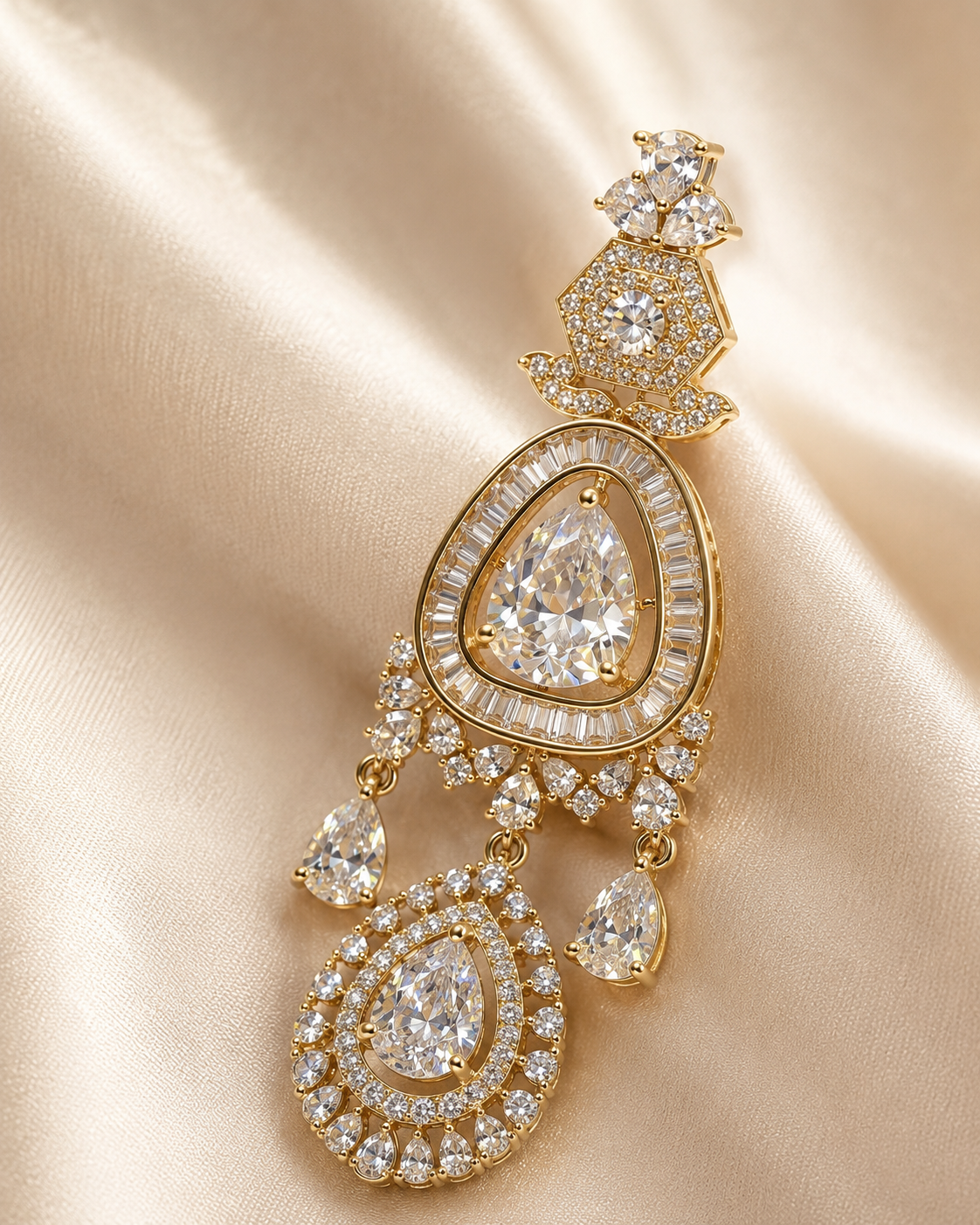 Crystal Royale Teardrop Chandelier Earrings