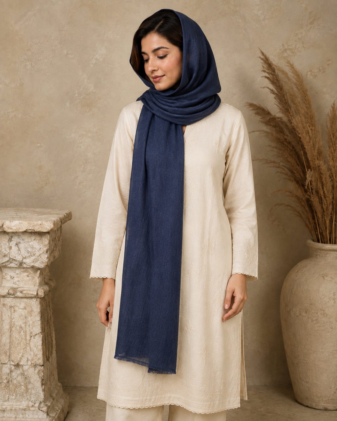 Essential Plain 1 piece lawn Scarf