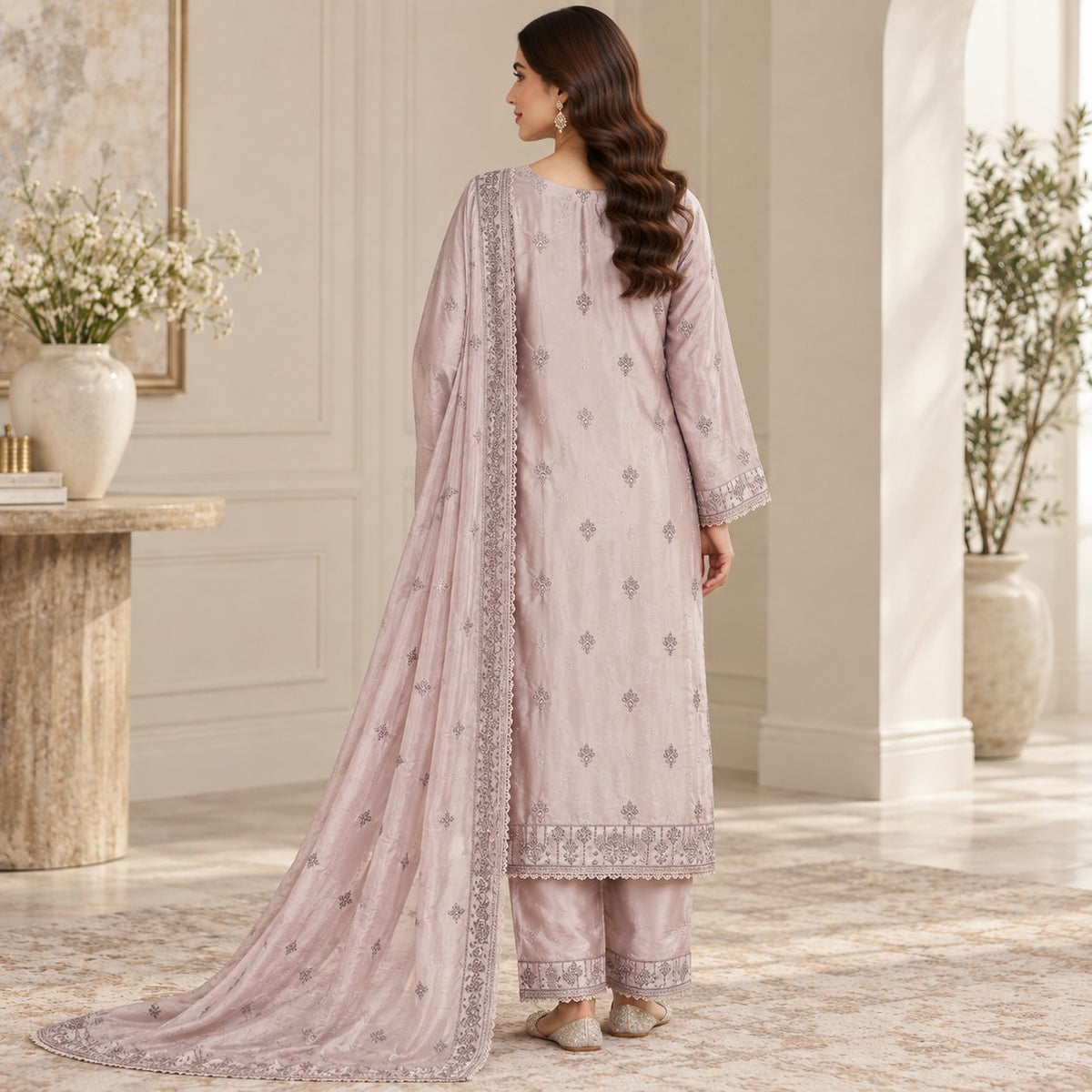 Pearl Grace 3 Piece Women’s Embroidered Suit
