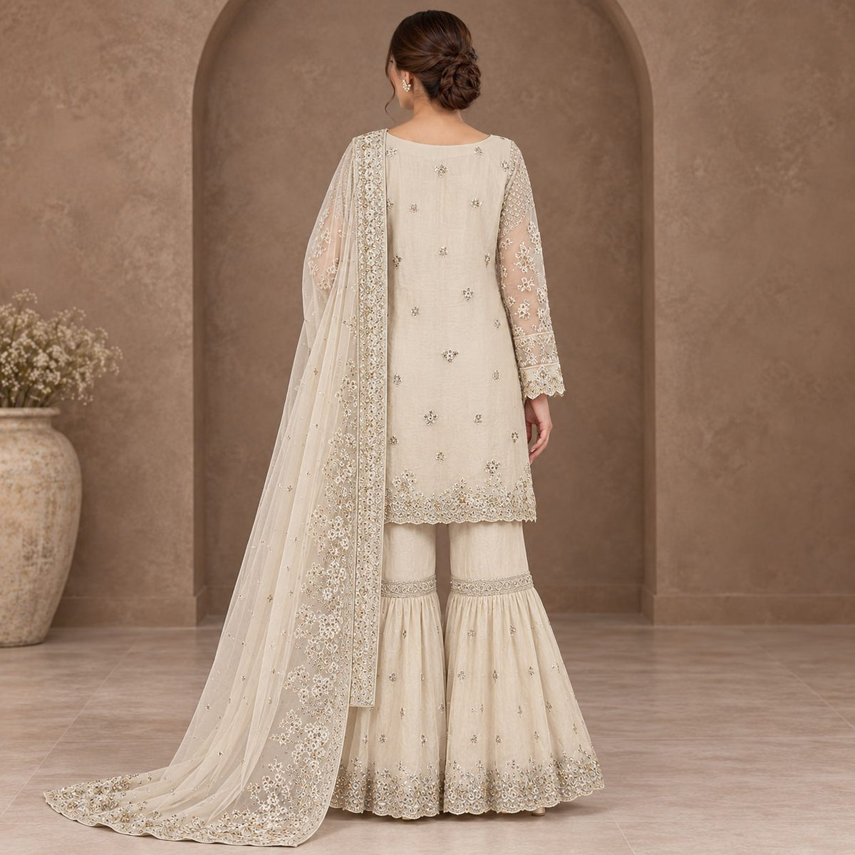Celestial Grace 3 Piece Women’s Embroidered Suit