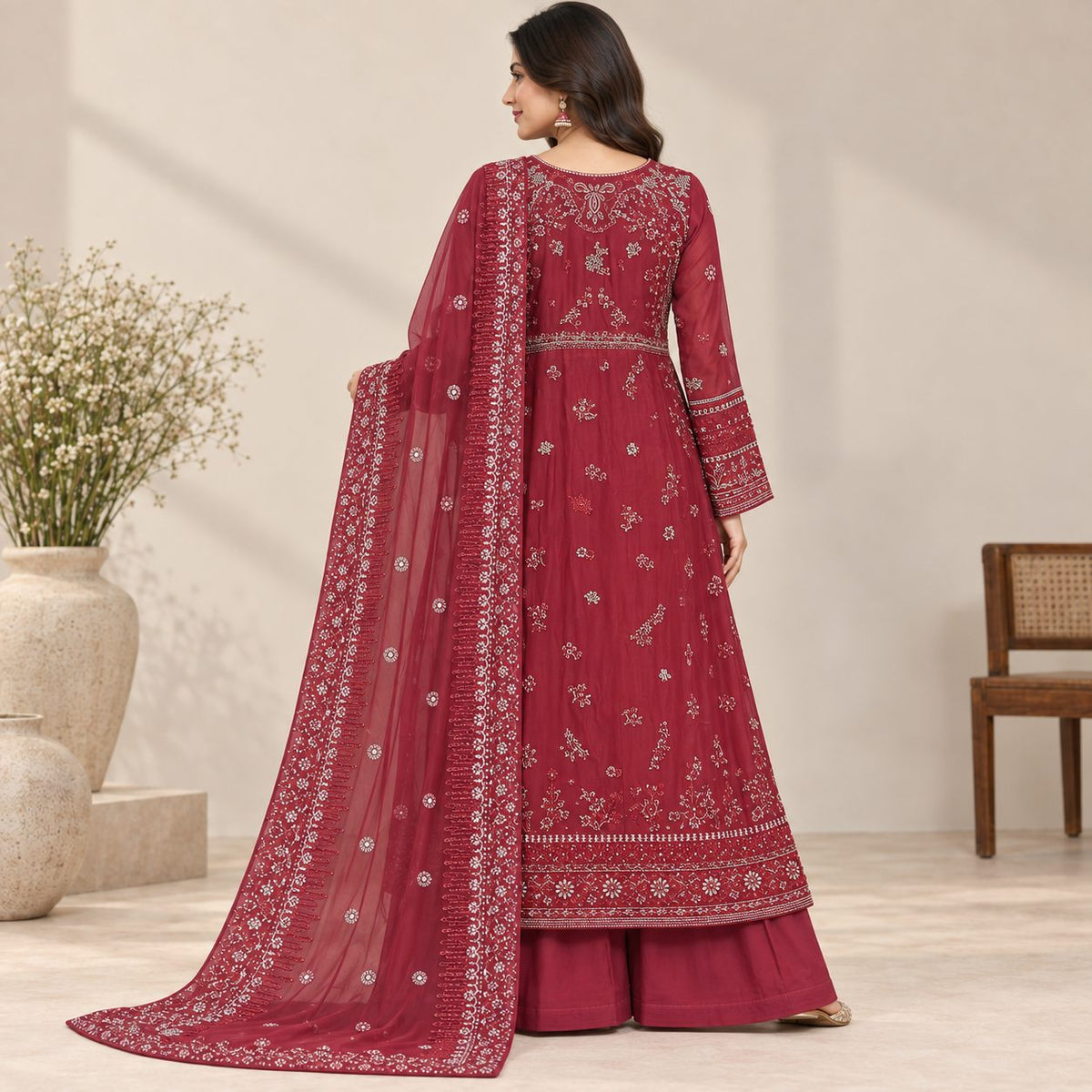 Royal Aura 3 Piece Women Embroidered Suit