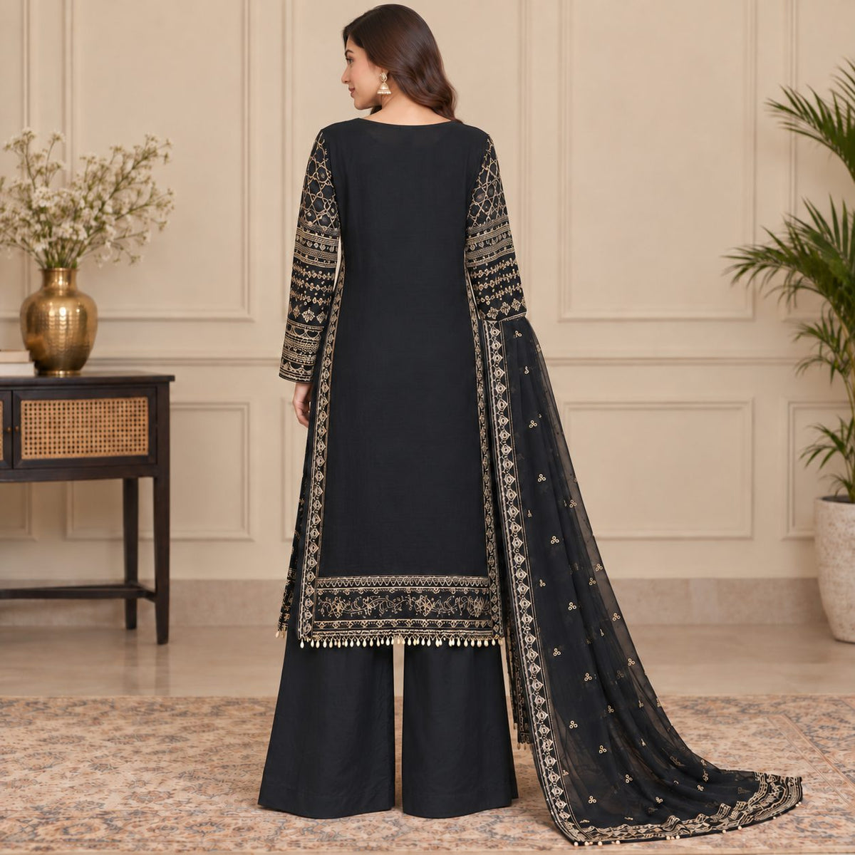 Rosalie Elegance 3 Piece Women Embroidered Suit