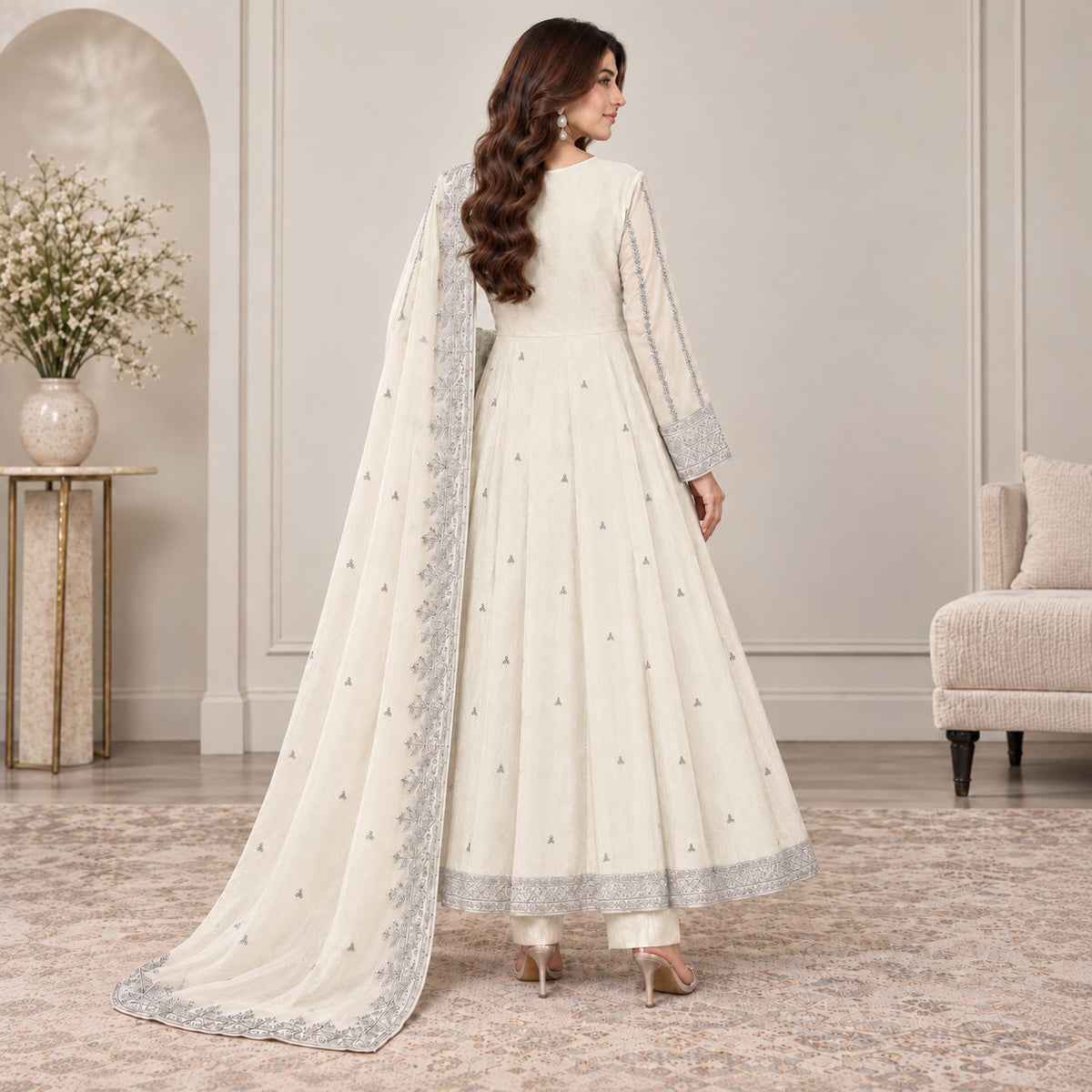 Amelia Grace 3 Piece Women Embroidered Suit