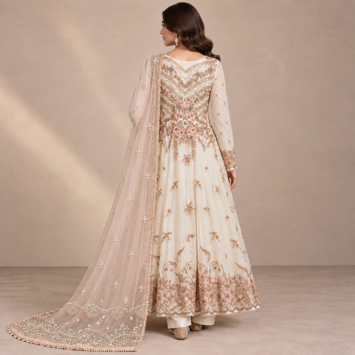 Celestial Bloom 3 Piece Embroidered Maxi Women