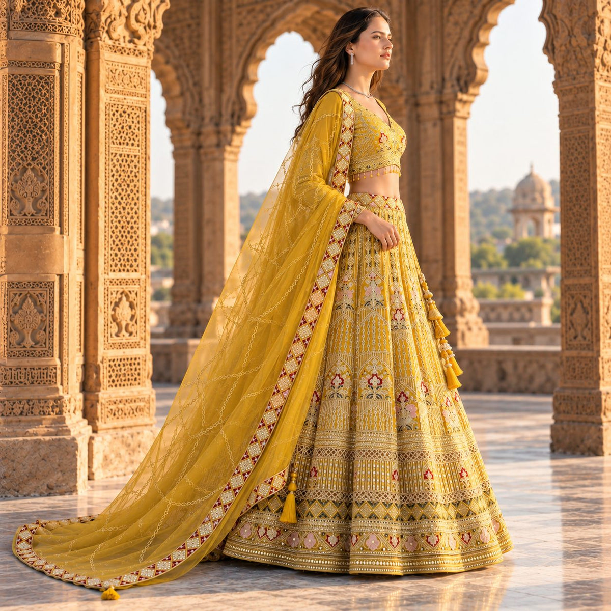 Regal Reverie Embroidered Lehenga Set