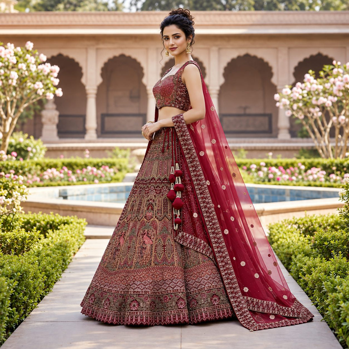 Regal Muse Embroidered Bridal Lehenga Set