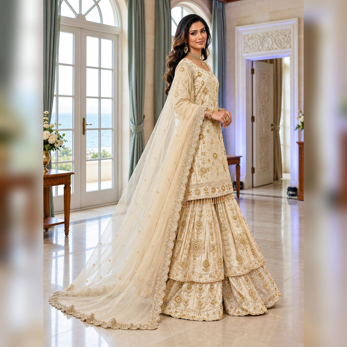 Luxe Heritage Embellished Gharara Set
