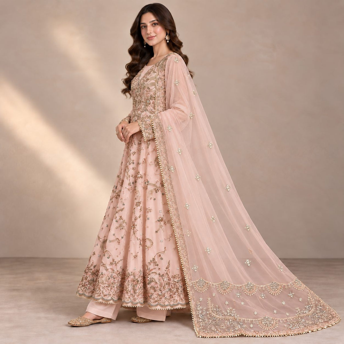 Celestial Bloom 3 Piece Embroidered Maxi Women