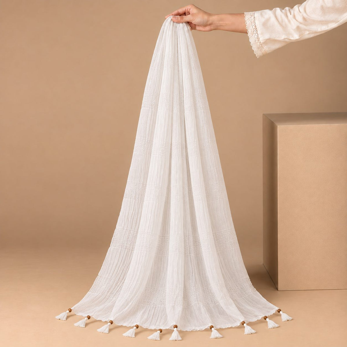 Urban Tassel Textured Stole