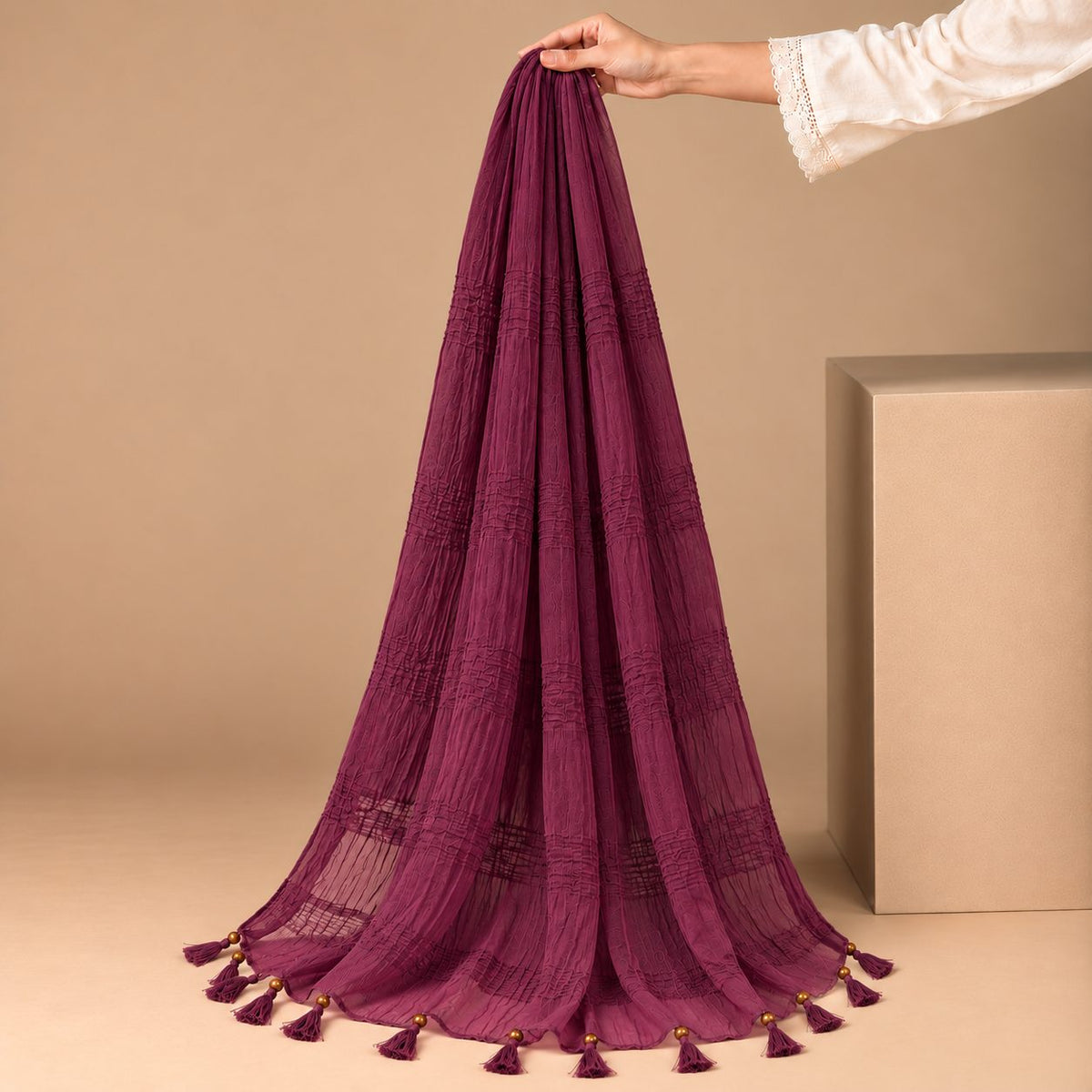 Urban Tassel Textured Stole