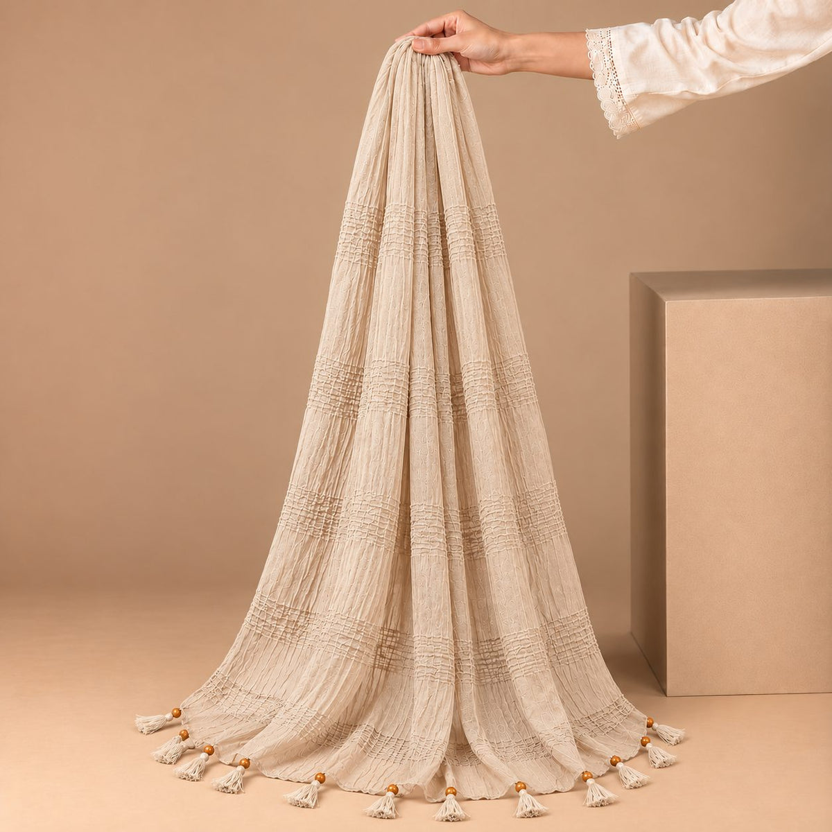 Urban Tassel Textured Stole