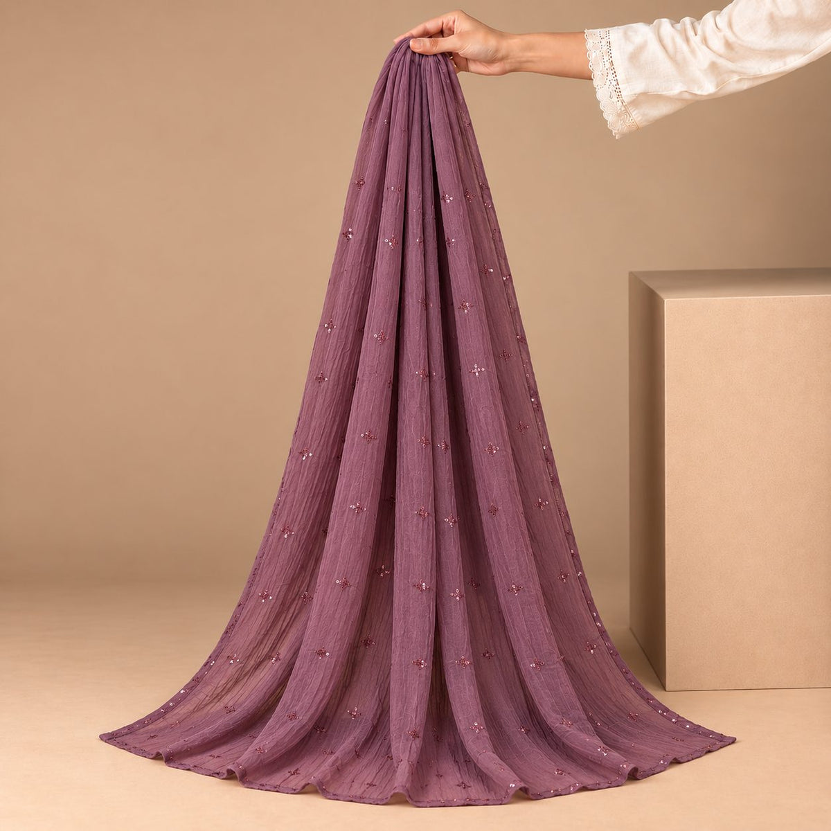 Lustre Mist Embellished Stole