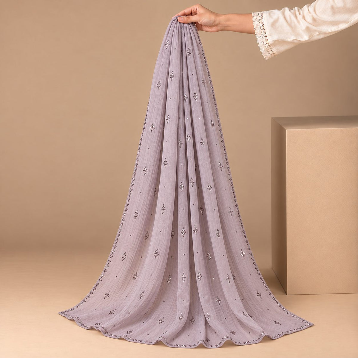 Lustre Mist Embellished Stole