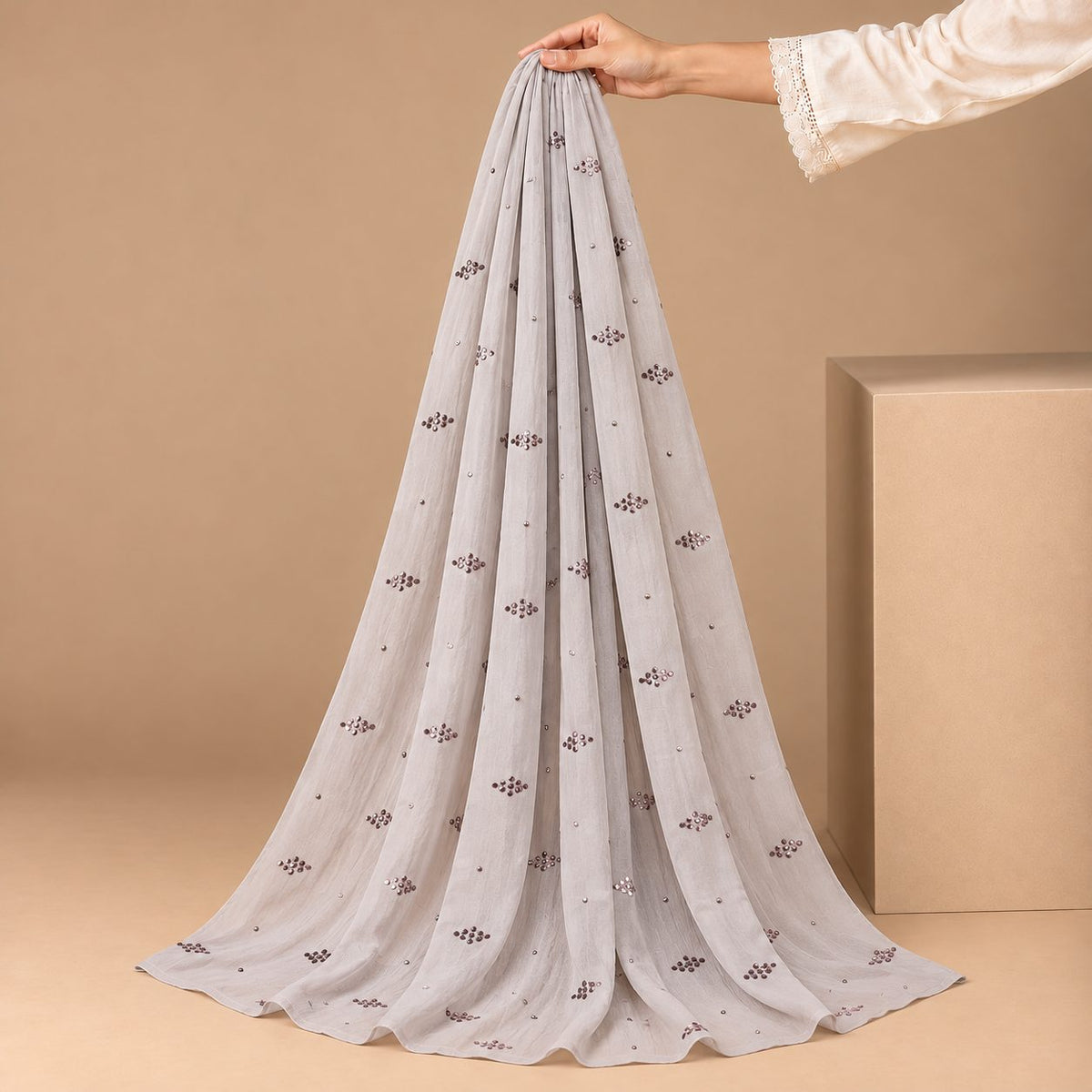 Lustre Mist Embellished Stole