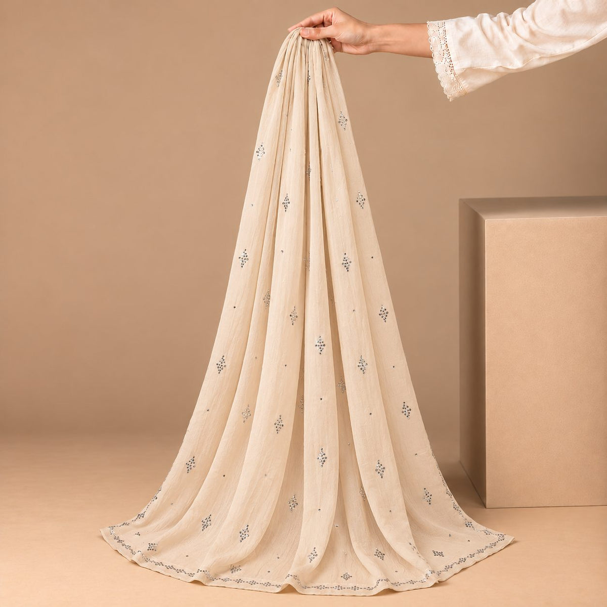 Lustre Mist Embellished Stole