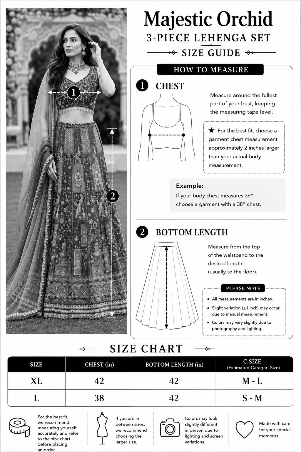 Majestic Orchid 3-Piece Lehenga Set