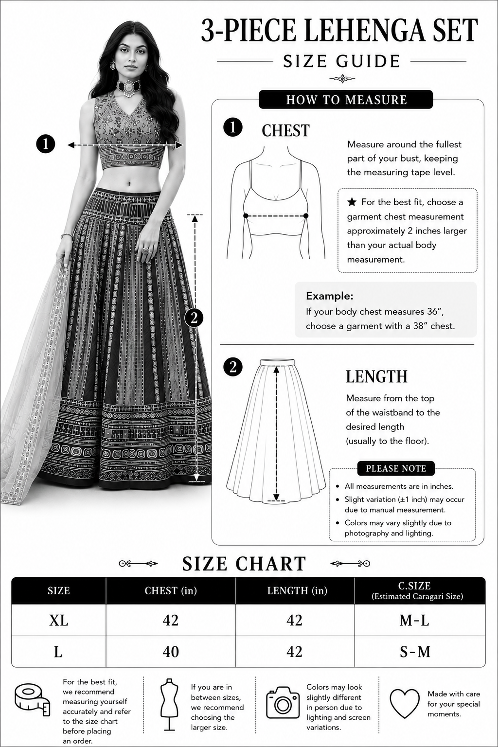 Heritage Mosaic 3-Piece Lehenga Set
