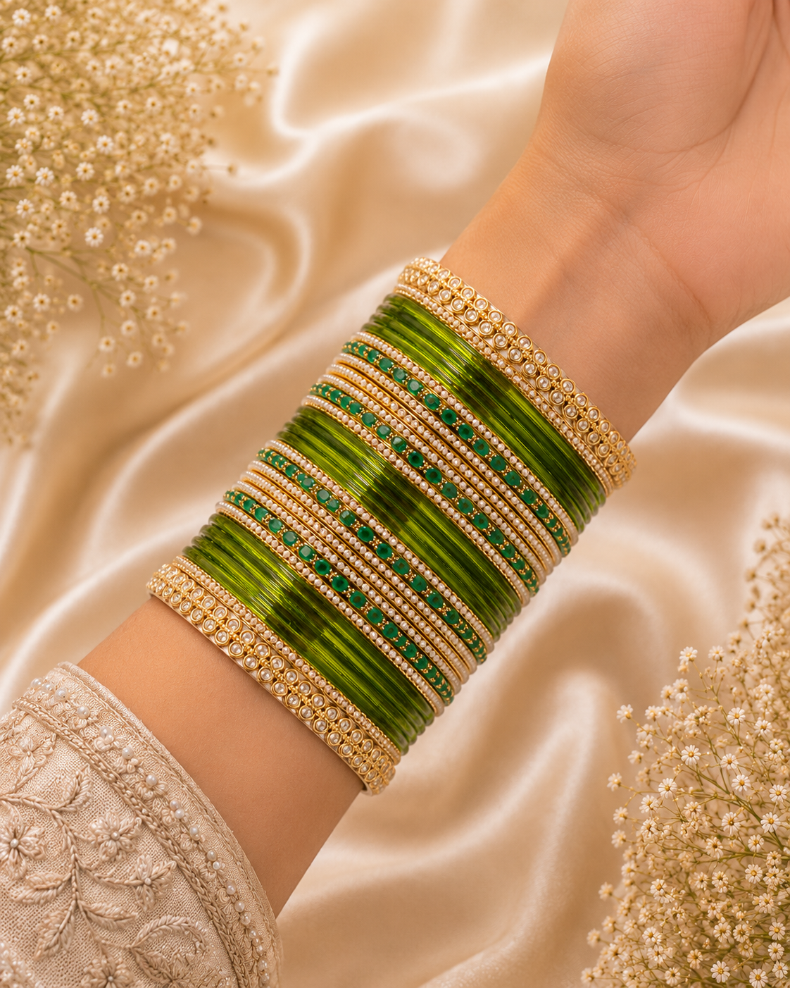 Emerald Noor Bangle Set