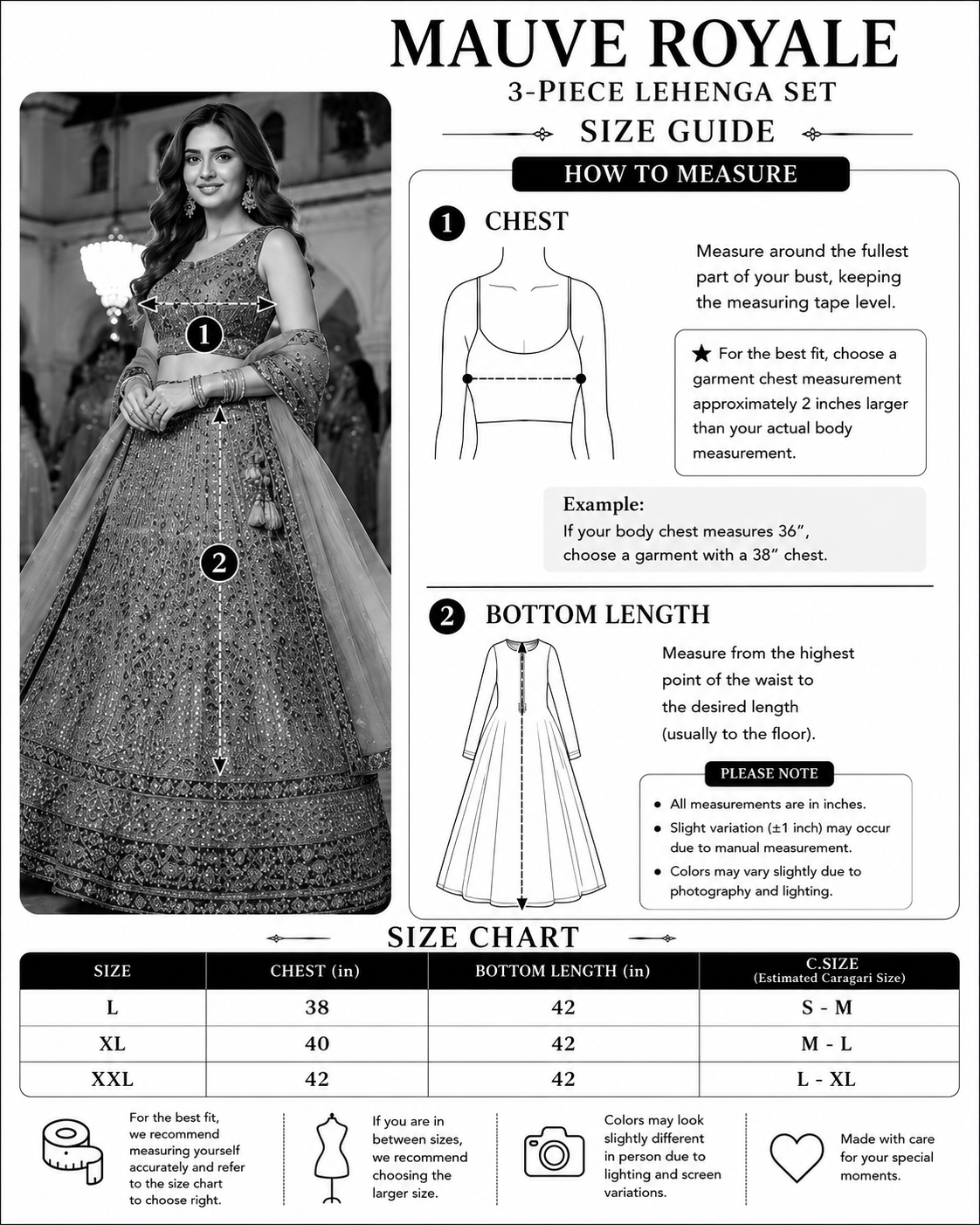 Mauve Royale 3-Piece Lehenga Set