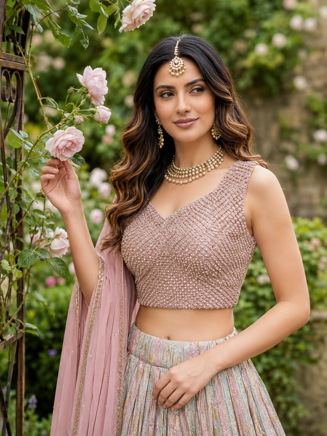 Blush Serenity 3-Piece Lehenga Set