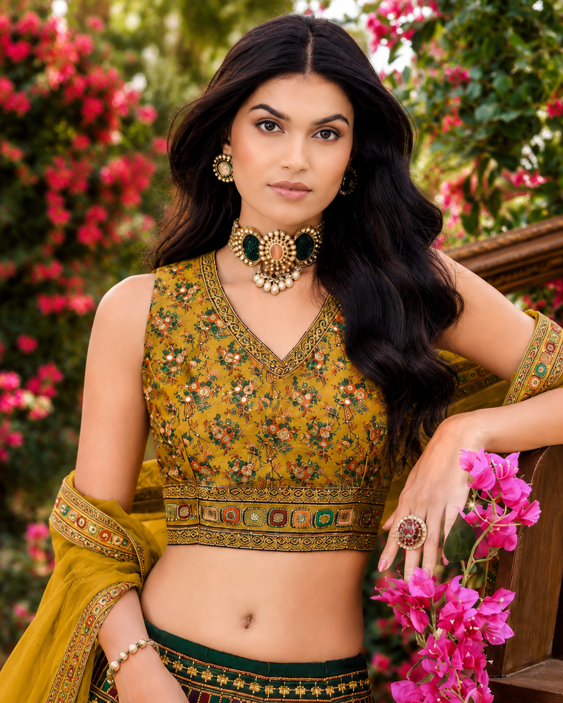 Heritage Mosaic 3-Piece Lehenga Set