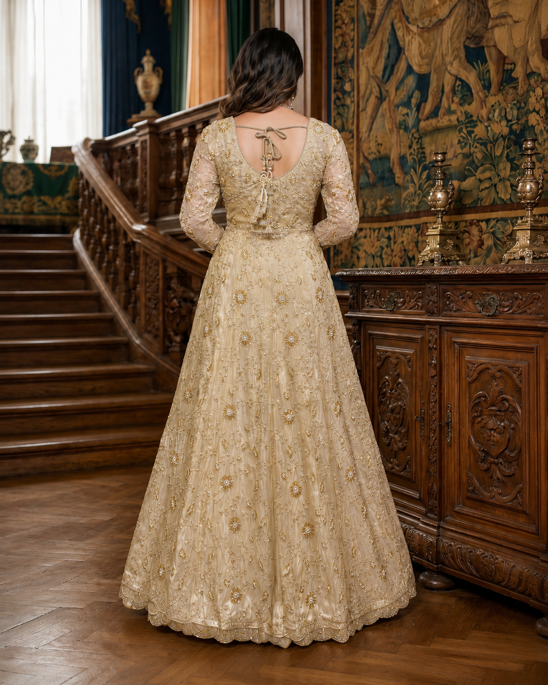 Golden Empress 3-Piece Gown Set