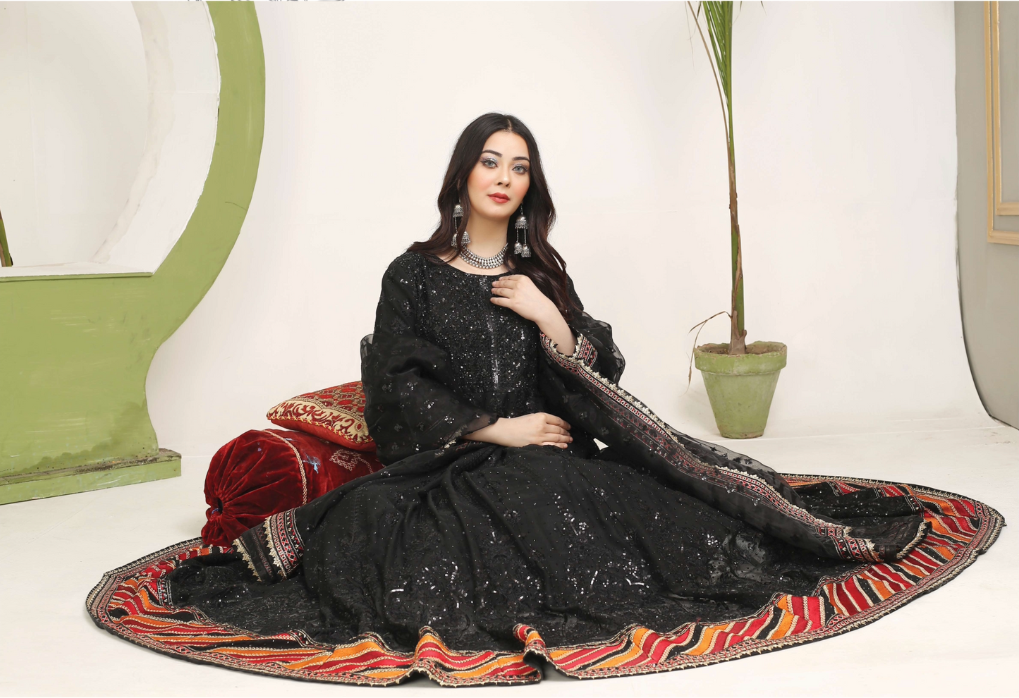 Embroidered Chiffon Luxe 3-Piece Set