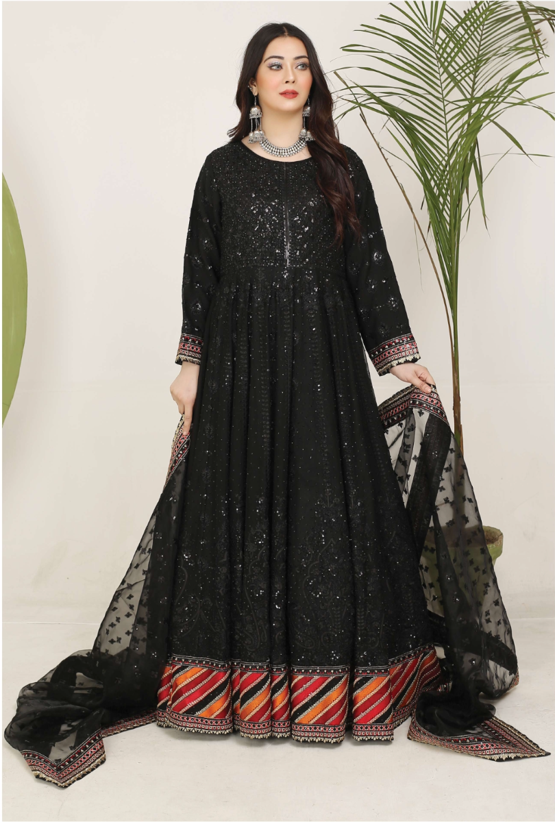 Embroidered Chiffon Luxe 3-Piece Set
