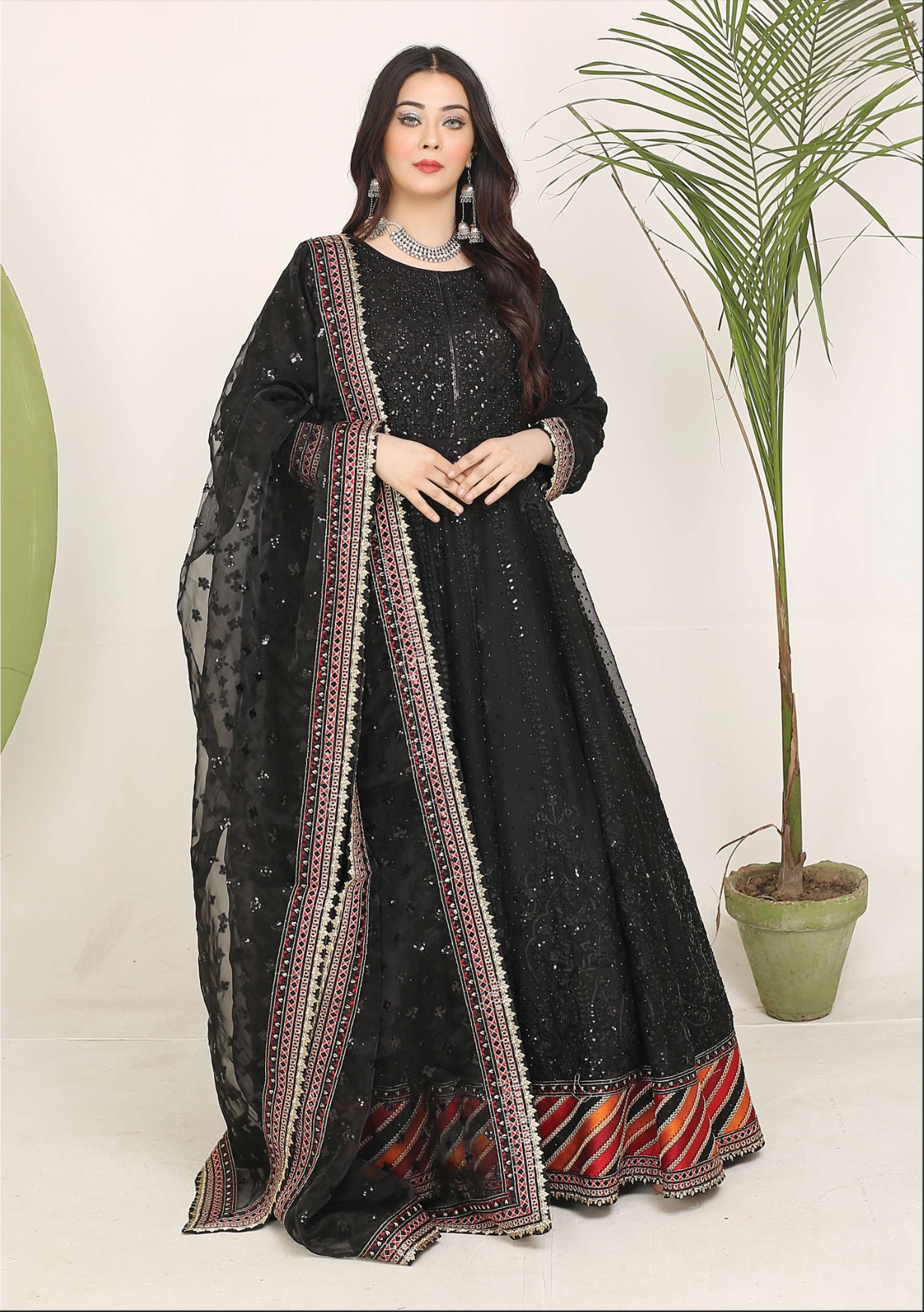 Embroidered Chiffon Luxe 3-Piece Set
