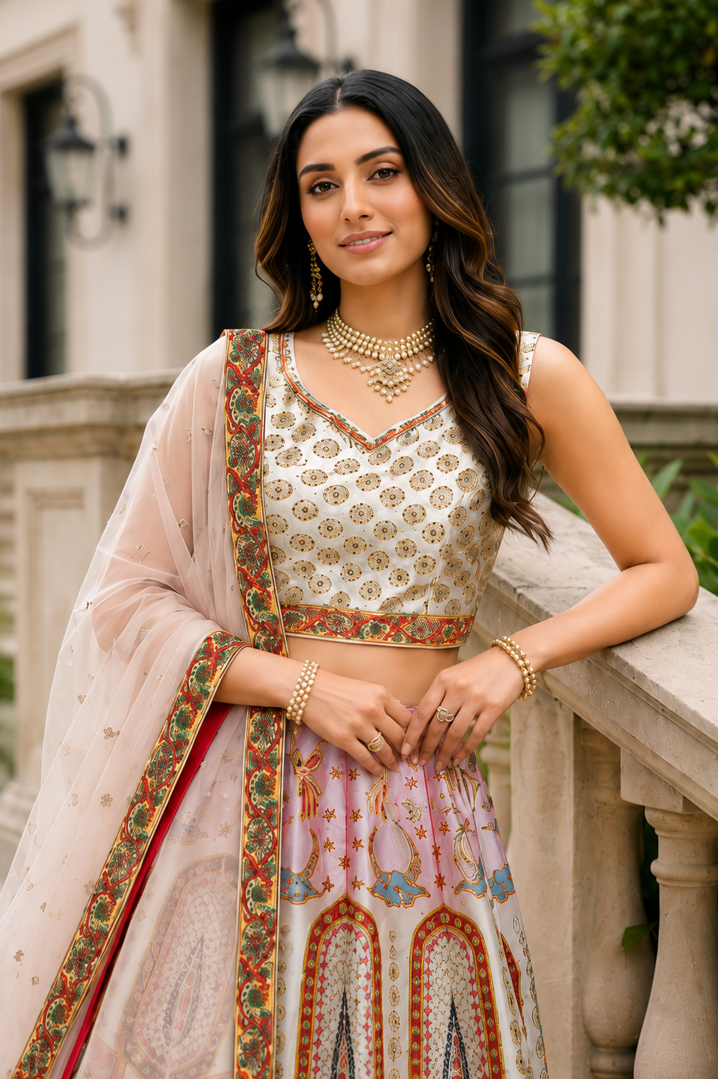 Ivory Garden Luxe 3-Piece Lehenga Set