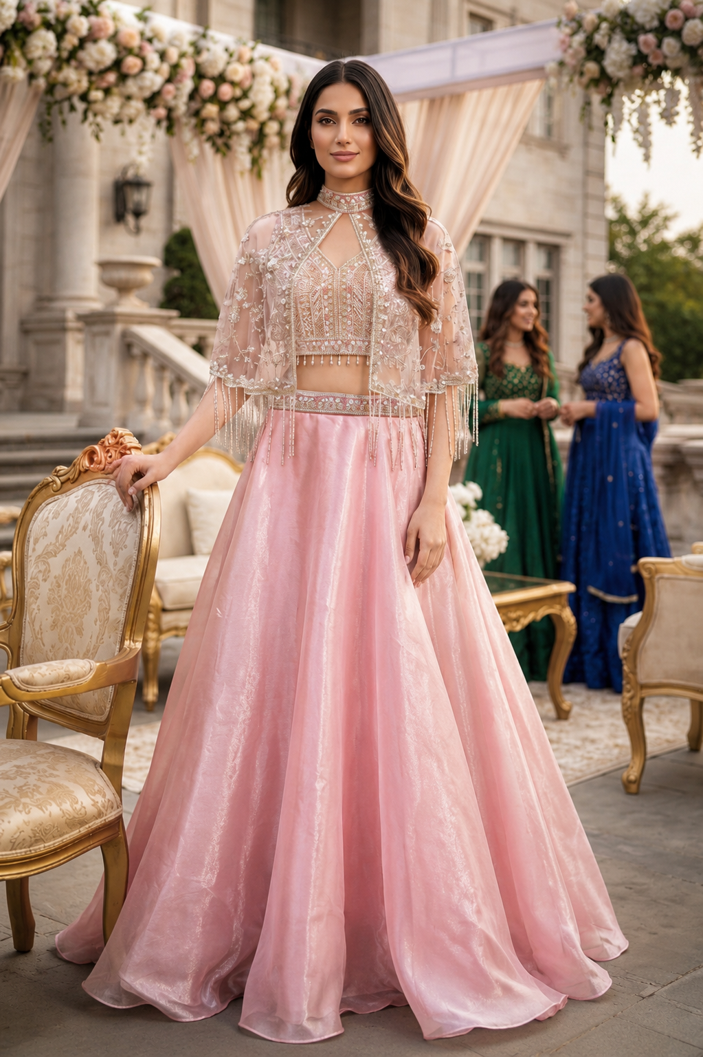Blush Pearl Luxe 3-Piece Lehenga Set