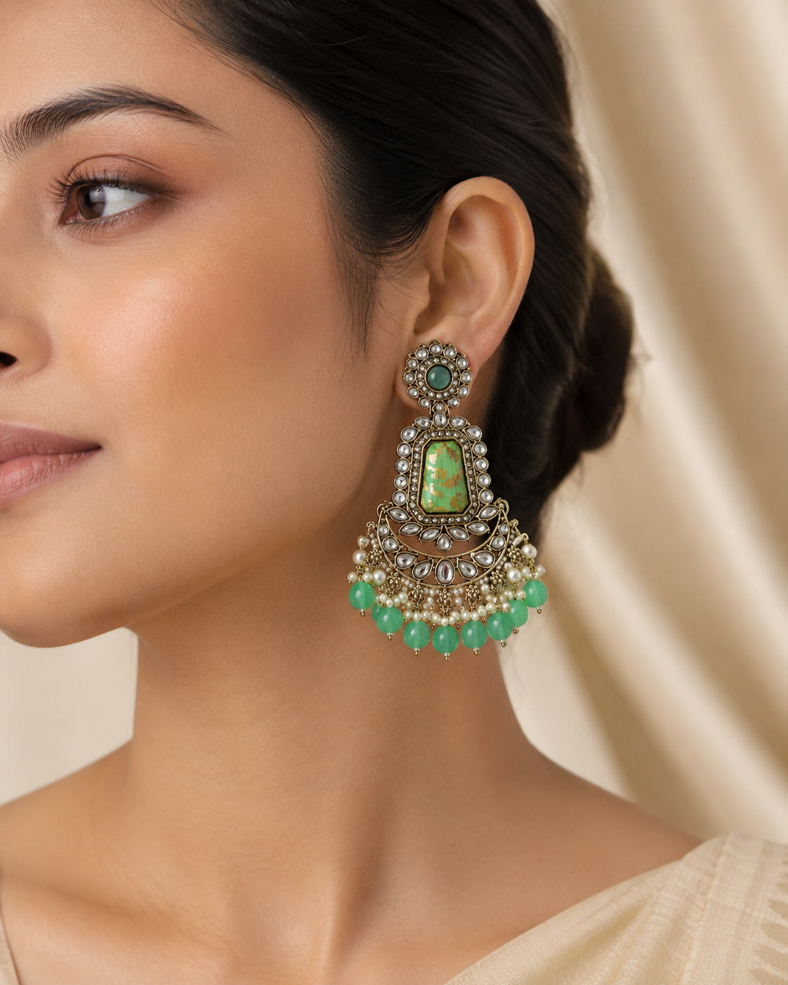 Mint Royale Chandbali Earrings