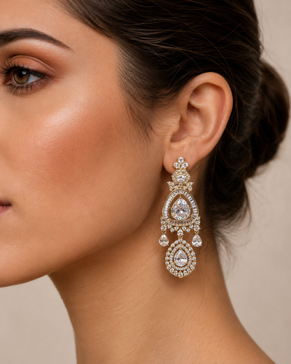 Crystal Royale Teardrop Chandelier Earrings
