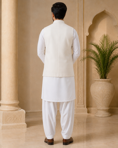 Ivory Gold Men’s Formal Waistcoat