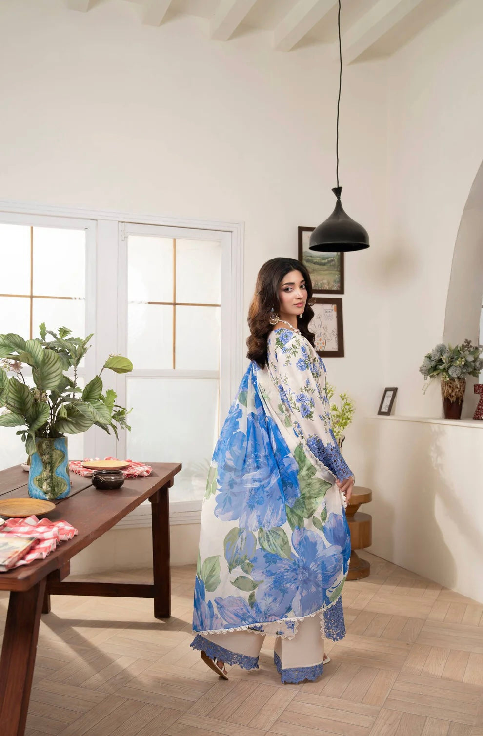 Blue Serenity 3-Piece Embroidered Lawn Suit