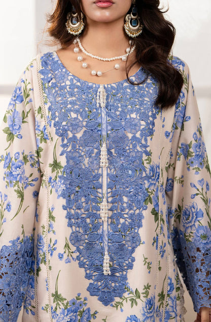 Blue Serenity 3-Piece Embroidered Lawn Suit