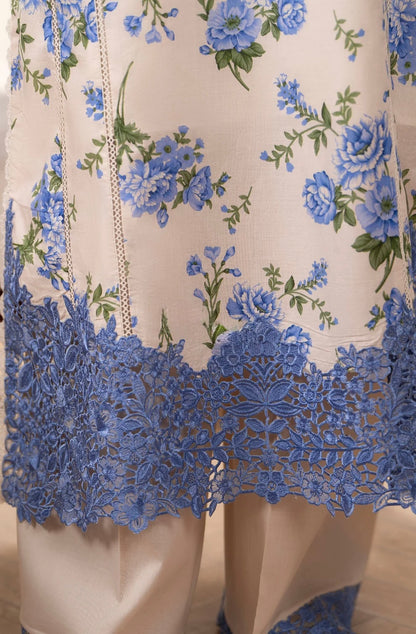 Blue Serenity 3-Piece Embroidered Lawn Suit