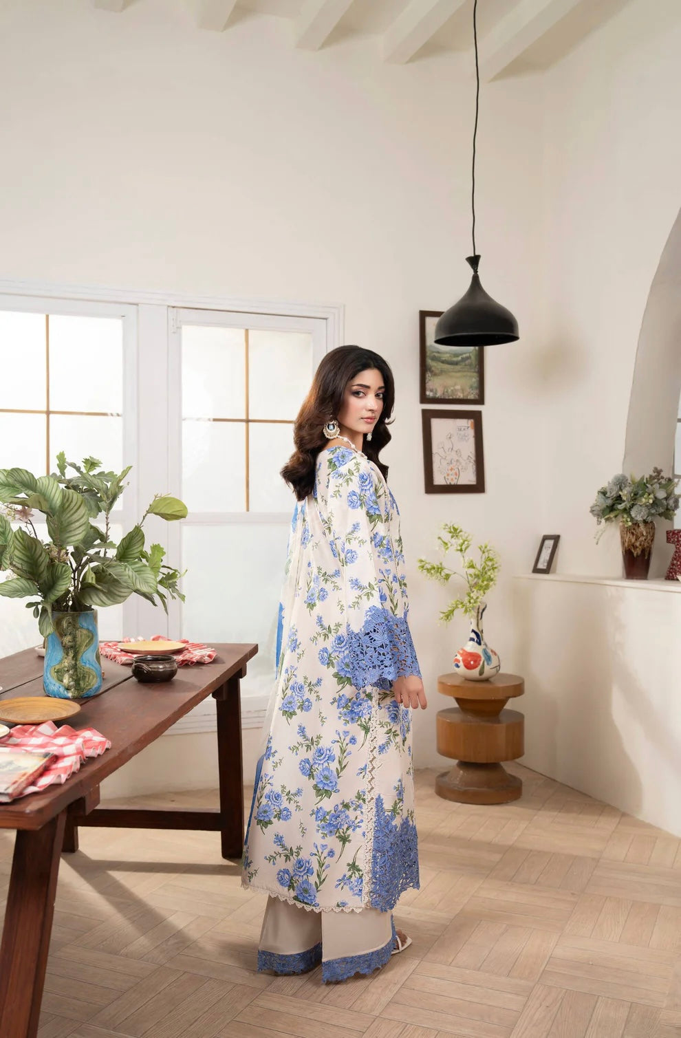 Blue Serenity 3-Piece Embroidered Lawn Suit