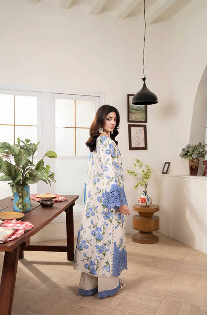 Blue Serenity 3-Piece Embroidered Lawn Suit