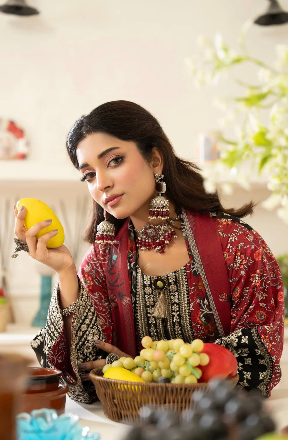 Crimson Royale 3-Piece Printed Lawn Suit