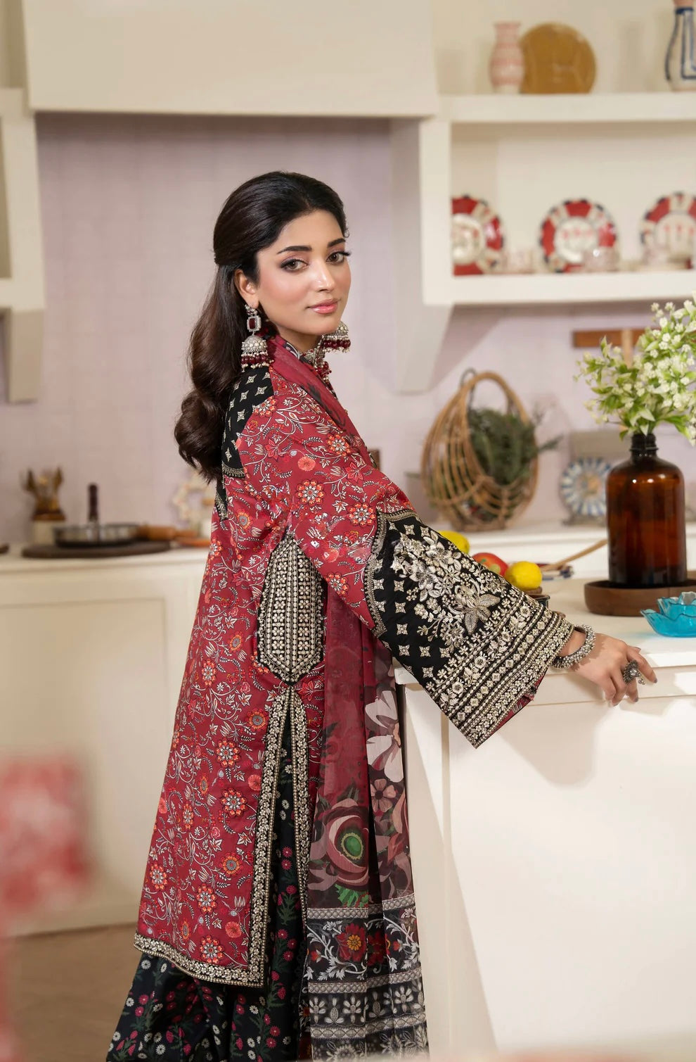 Crimson Royale 3-Piece Printed Lawn Suit