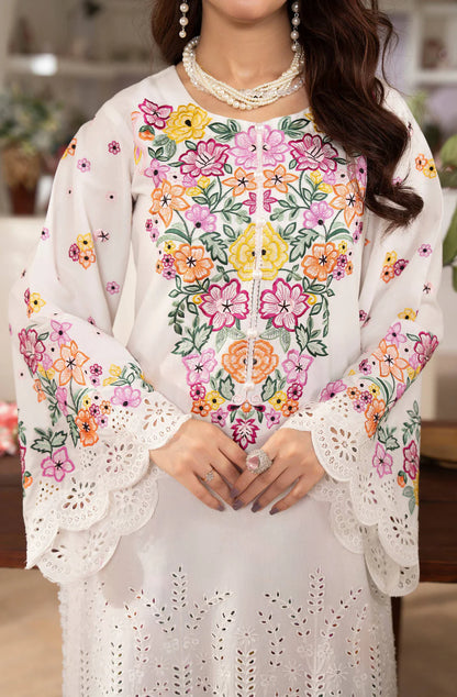 Floral Harmony 3-Piece Embroidered Lawn Suit