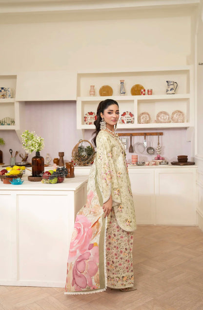 Ivory Garden 3-Piece Embroidered Lawn Suit