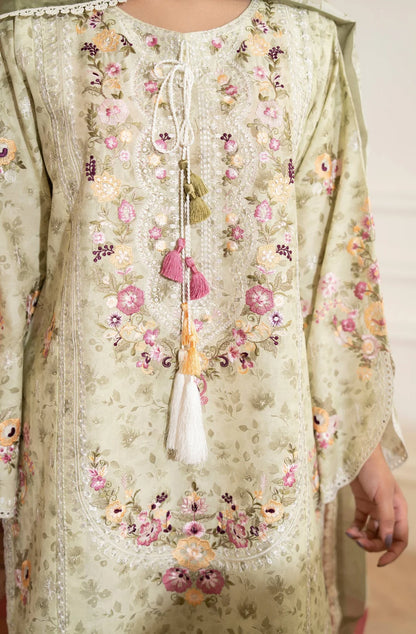 Ivory Garden 3-Piece Embroidered Lawn Suit