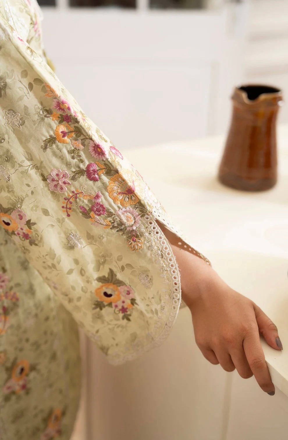 Ivory Garden 3-Piece Embroidered Lawn Suit