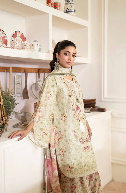 Ivory Garden 3-Piece Embroidered Lawn Suit