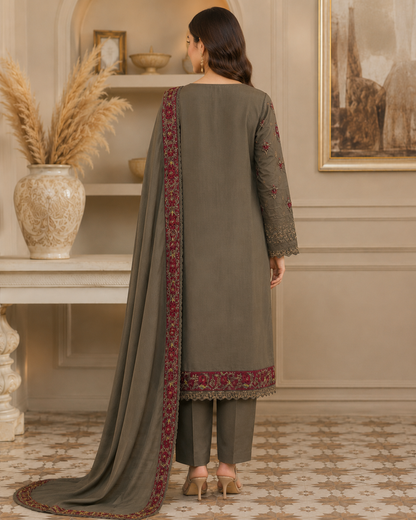 Regal Paisley Luxe 3-Piece Kurta Trouser Set
