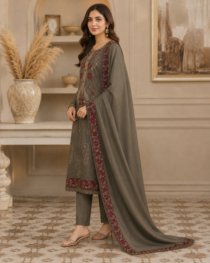 Regal Paisley Luxe 3-Piece Kurta Trouser Set