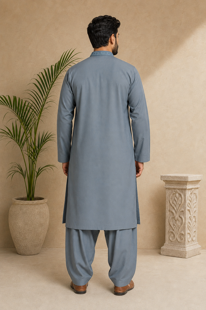 Noble Horizon Embroidered Men’s 3-Piece Shalwar Kameez Set