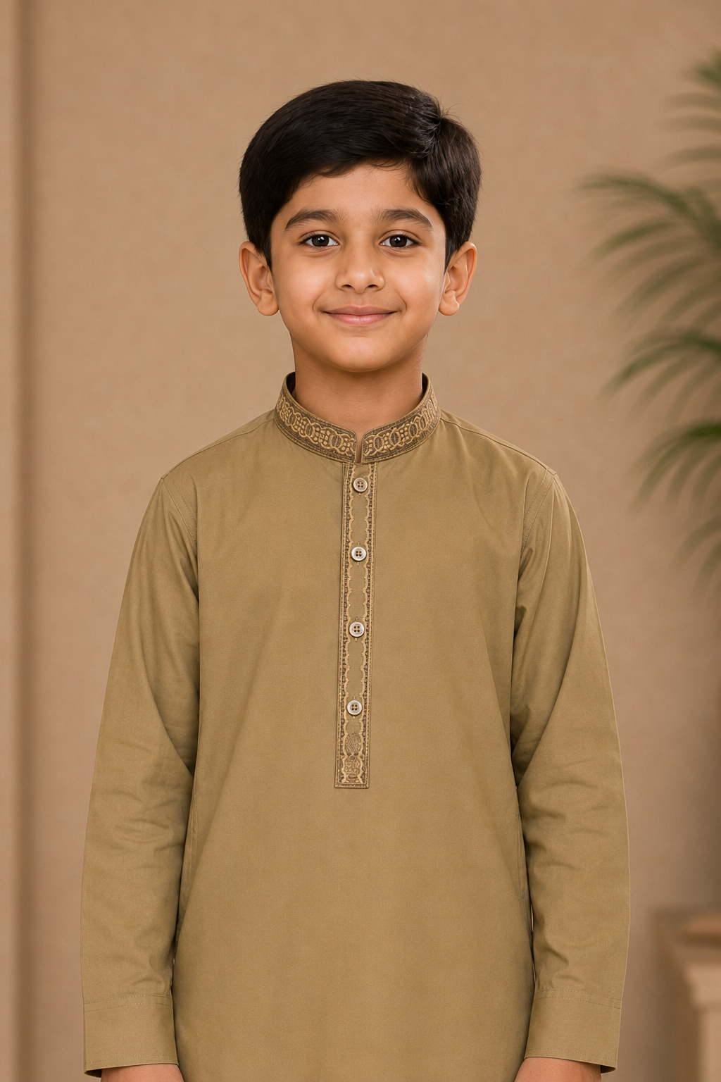 Young Heritage Embroidered Boys’ 3-Piece Shalwar Kameez Set